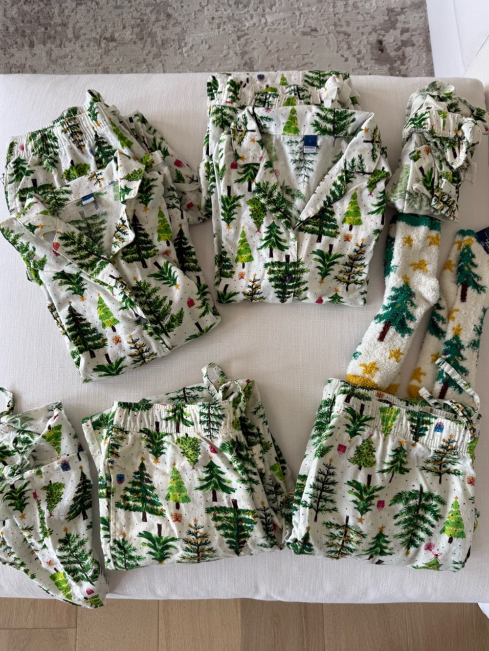 Old Navy 2025 Christmas Tree family matching pajamas set